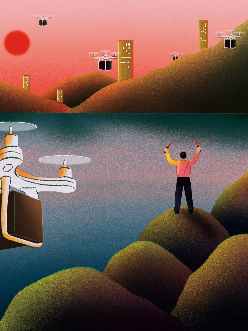 Masters of the Sky: Inside the High-Stakes World of the Delivery Drone Air Traffic Controller